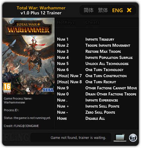 total war warhammer trainer|Iba pa.